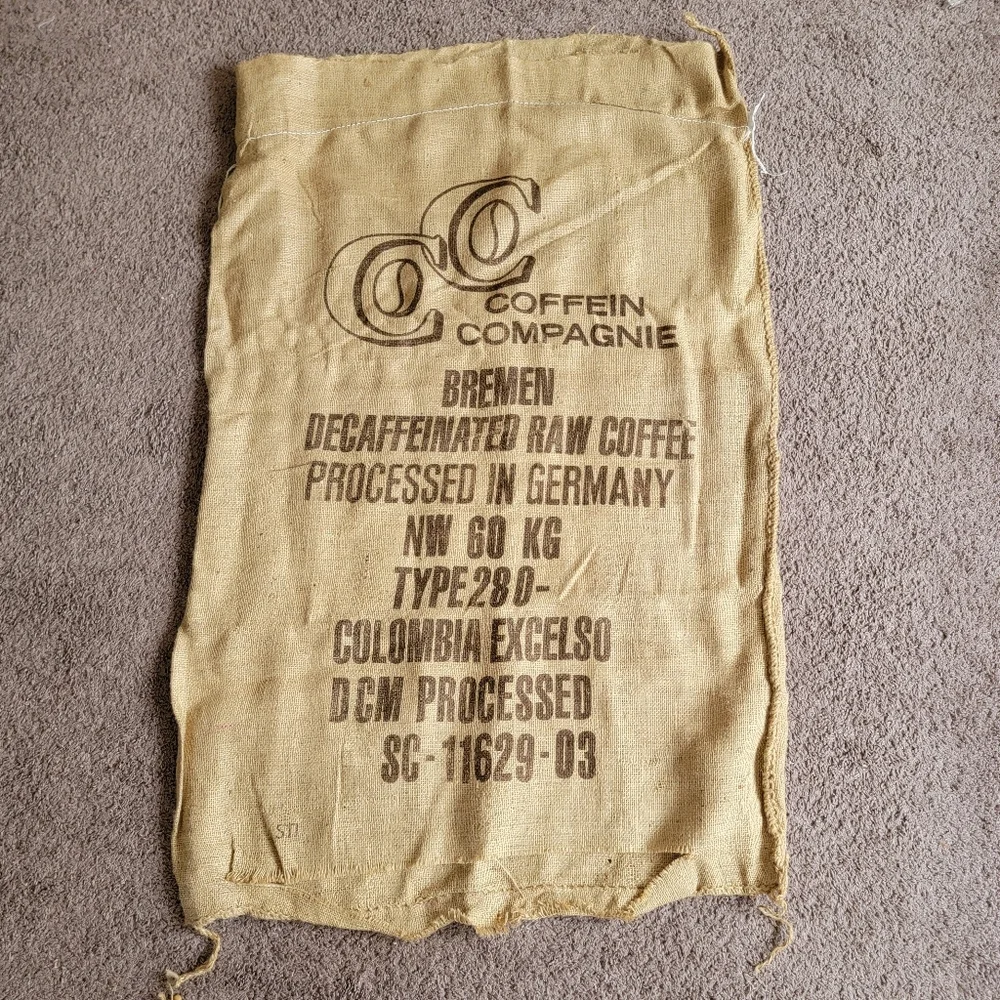 Columbia Germany Coffein Compagnie Burlap Coffee Sack 27 X 42